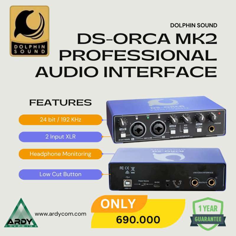 Promo Dolphin Sound Ds Orca Mk2 Soundcard Audio Interface Recording ...