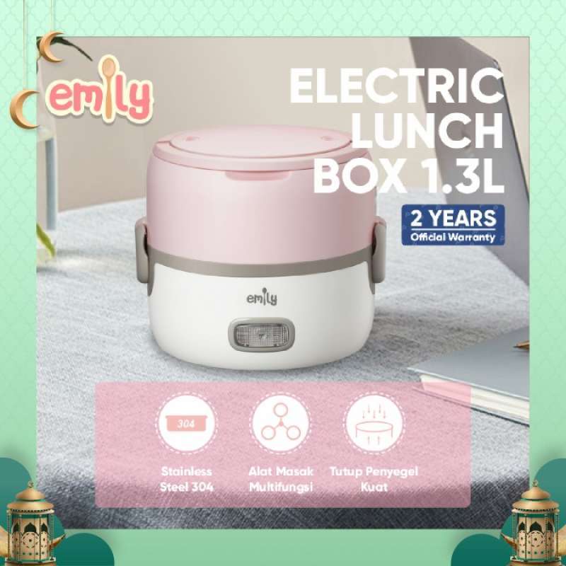 Promo Emily Electric Lunch Box 1.3L / Lunch Box Cooker Set / Wadah