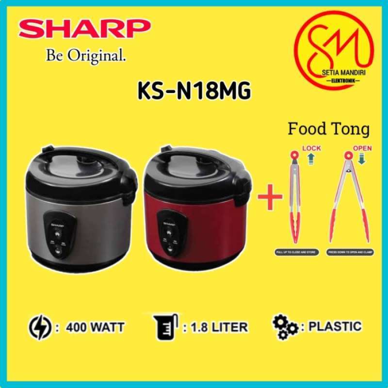 Promo SHARP KSN18MG Rice Cooker 1.8 Liter 390 Watt KSN18MGSL/RD