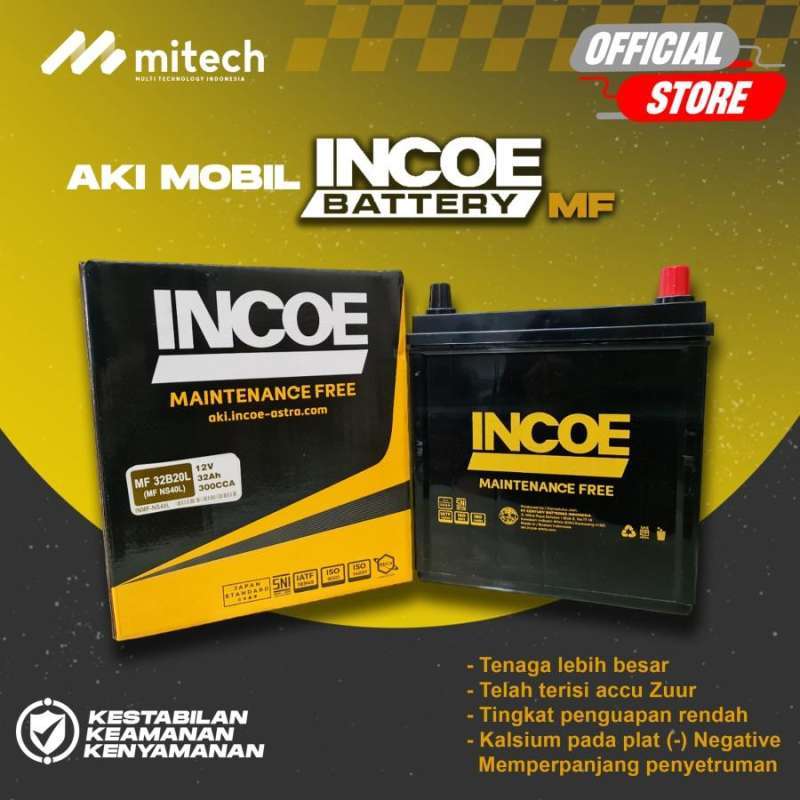 Jual Aki Mobil Honda Freed Incoe Mf Astra Ns40l Aki Kering 12v / 32ah
