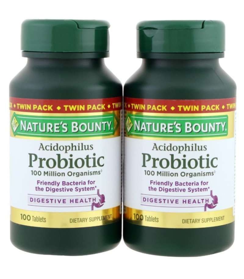 Promo Nature'S Bounty, Acidophilus Probiotic, Twin Pack, 100 Tablets