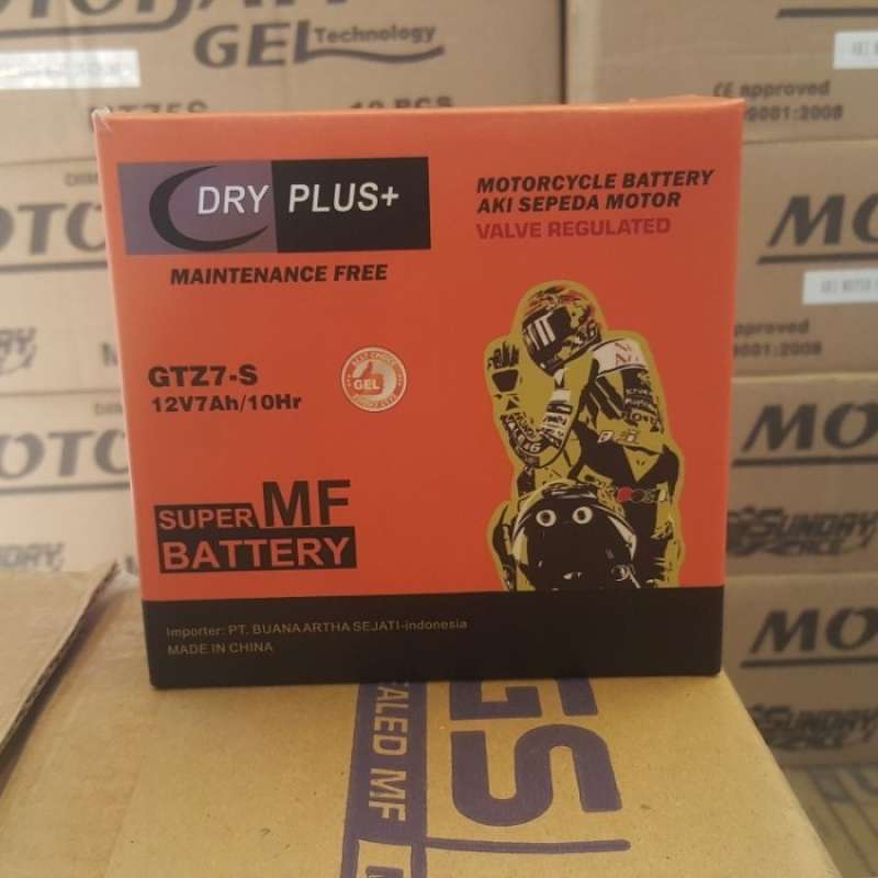 Promo AKI KERING MOTOR VARIO 125/150 DRYPLUS GTZ7S 12V-7Ah Diskon 23%