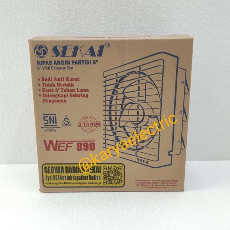 Promo Exhaust Fan Dinding / Tembok Sekai Wef 890 8 Original Diskon 23