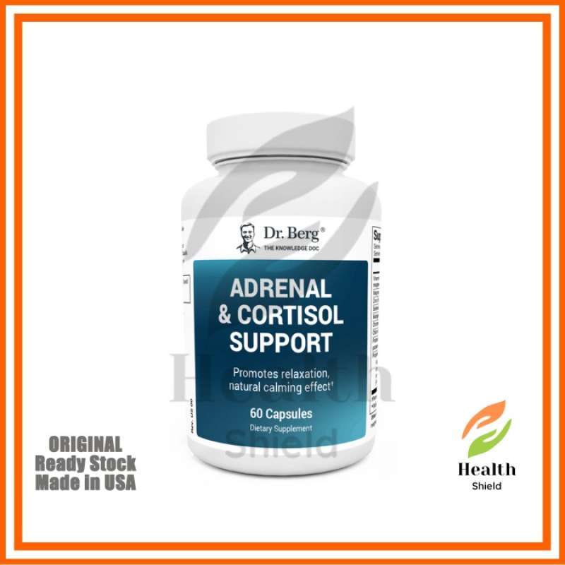 Promo Adrenal & Cortisol Support Dr Berg, 60 Kapsul Balanced Stress