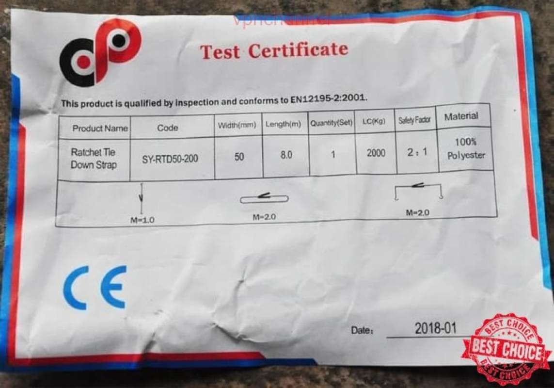 Jual Ratchet Tie Down 2ton X 10m Cargo Lashing Belt Tali Pengikat