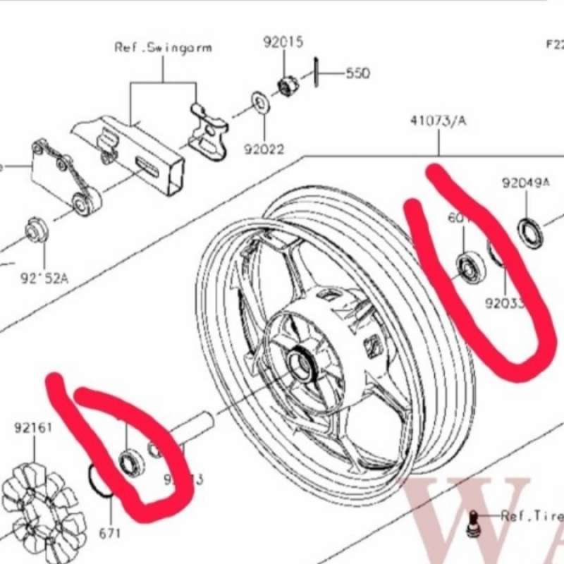 Promo Laher Bearing Roda Belakang Ninja 250 Karbu Ninja 250 FI Z250