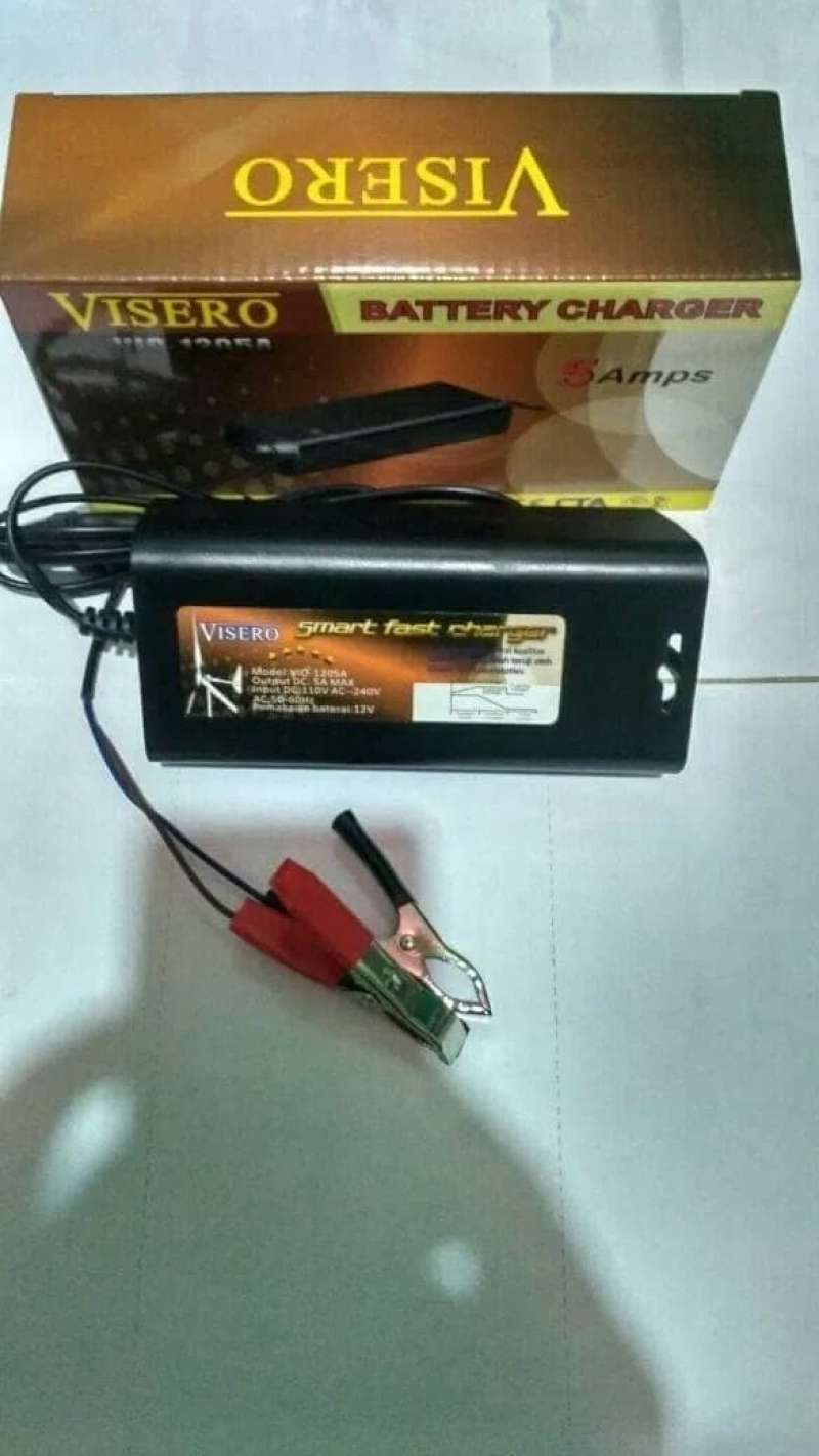 Promo Smart Charger Aki Otomatis 5A 12V, cas aki motor mobil 12volt 5A