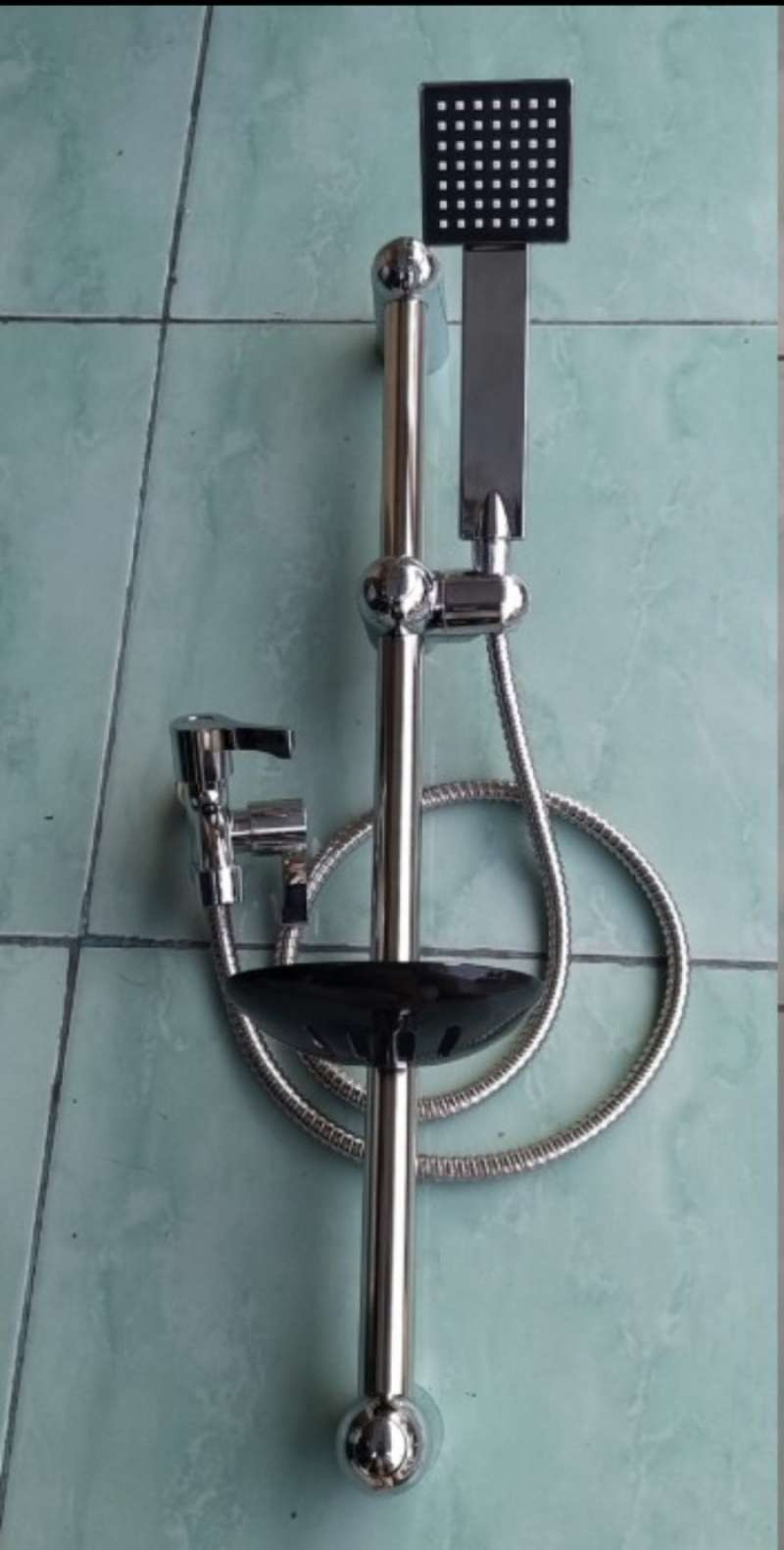 Promo Shower Mandi Set Komplit Tiang+Tempat Sabun + Kran Shower +Shwr Kotak Diskon 23 di Seller
