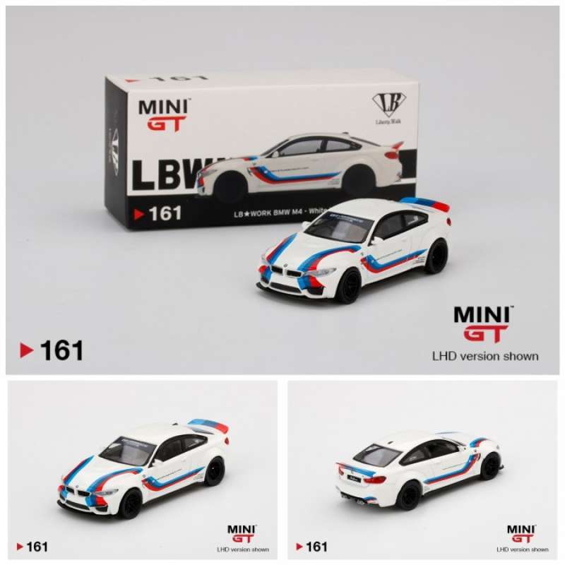 Promo Mini Gt Minigt Lb Works Lbwk Bmw M4 White W/ M Stripe 1/64 ...