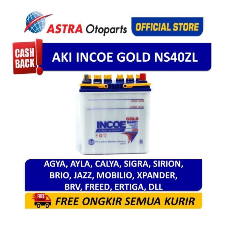 Promo Aki Mobil INCOE Gold INGO-NS40ZL Agya Ayla Calya Sigra Xpander