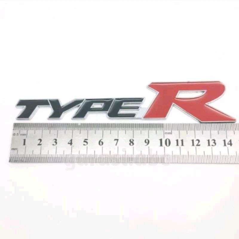 Jual Emblem Badge Body Type R Timbul 3d Sticker Stiker Tulisan Logo ...
