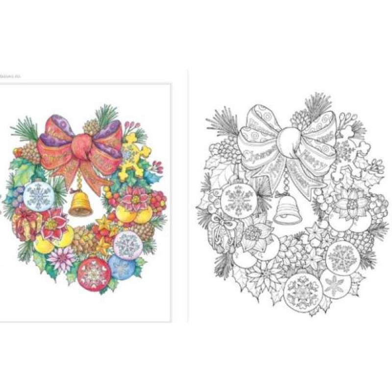 Jual Merry Christmas Korea Coloring Book Buku Mewarnai Natal di Seller