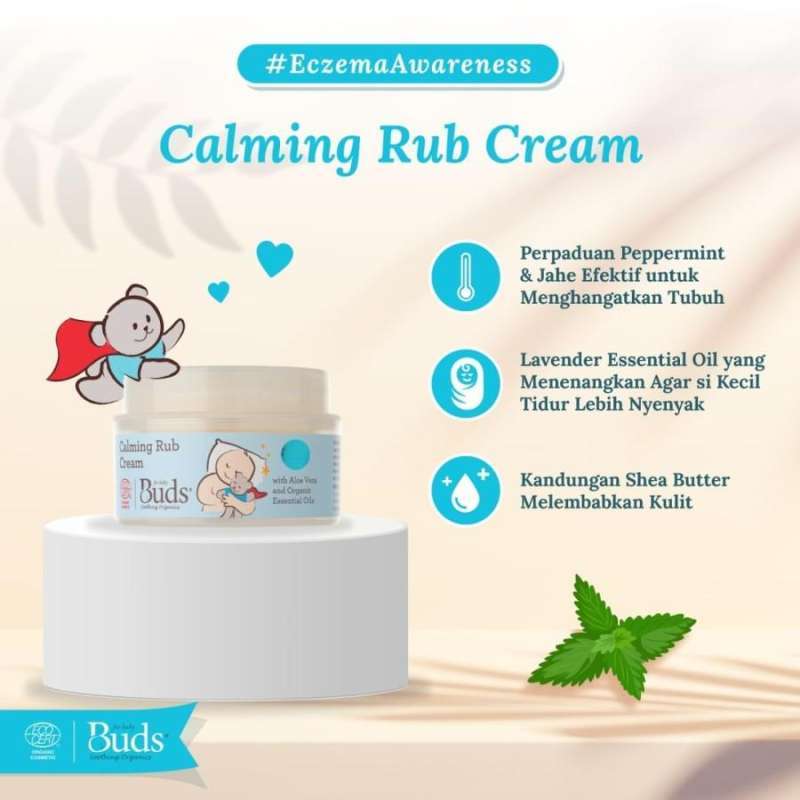 Jual Buds Organic Calming Tummy Rub Cream Cream Bayi Organic Buds Di ...
