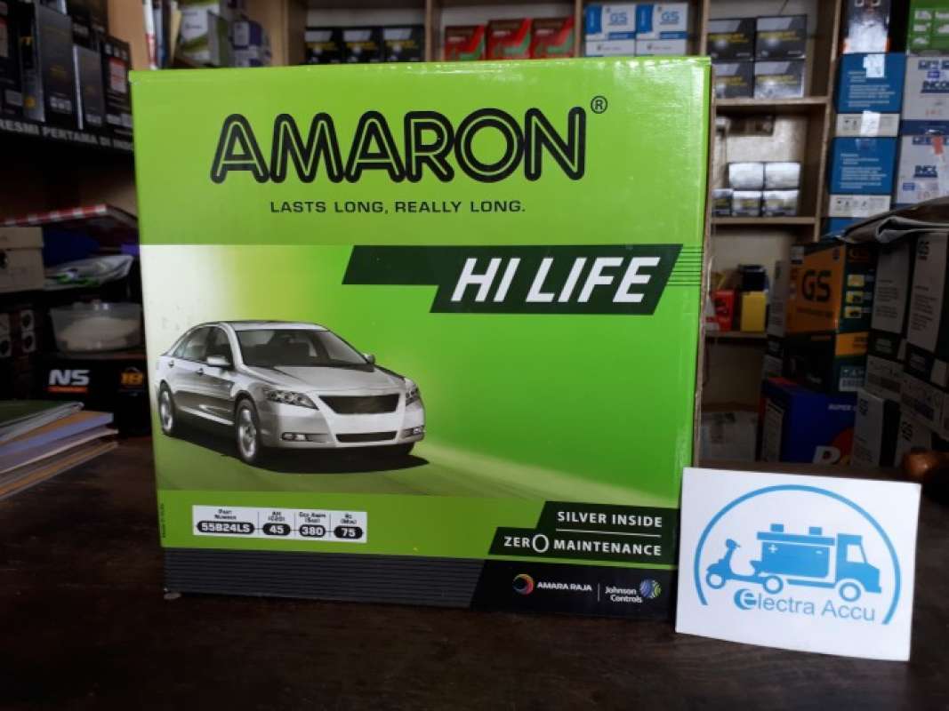 Promo Aki Mobil Honda HRV NS60LS / 55B24LS Amaron Aki Kering Diskon 23%