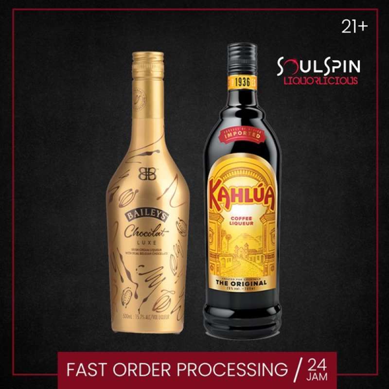 Jual Baileys Chocolat Luxe Liqueur 500ml + Kahlua Coffee Liqueur 700ml