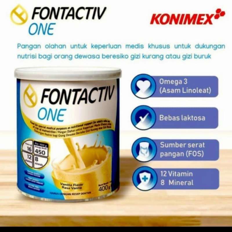 Promo Susu Fontactive One 400 gr( mengtasi kurang gizi misalnya manula