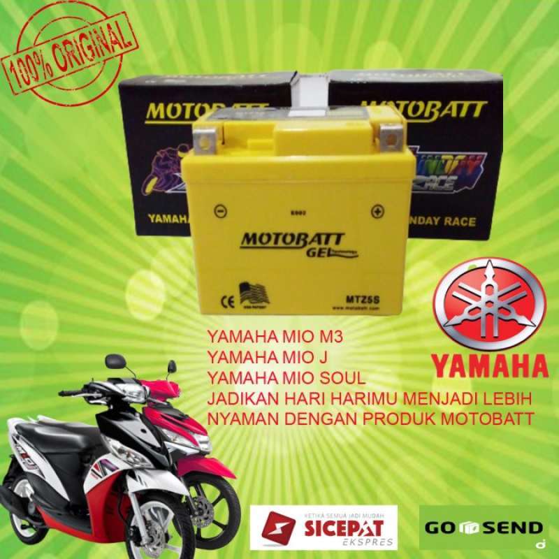 Promo Aki Motor Mio M3 Mio J Mio Soul Yamaha Accu Motobatt Mtz5s Gel