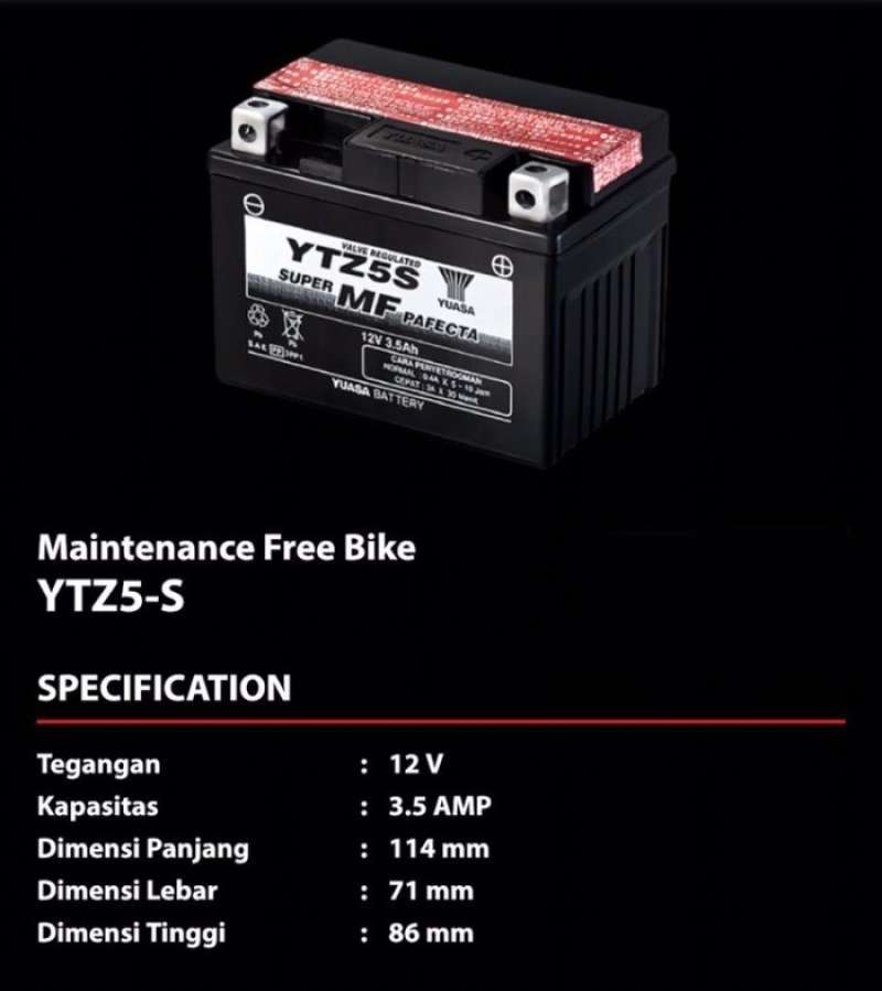 Promo Aki Honda Beat Gtz5S Gs Y Accu Kering Mf Asli Gs Yuasa Diskon 17%