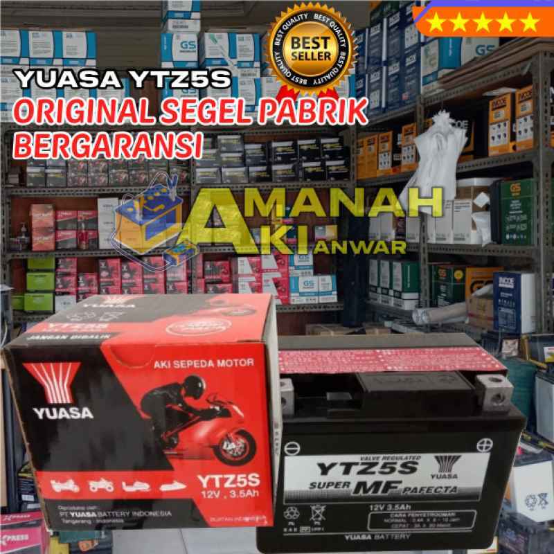 Promo Aki Kering Yuasa Ytz5S - Untuk Motor Yamaha: Fino Sporty, Vixion