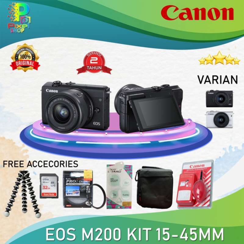 Promo Kamera EOS M200 Kit 1545MM / EOS M200 Kit Standart Diskon 23 di