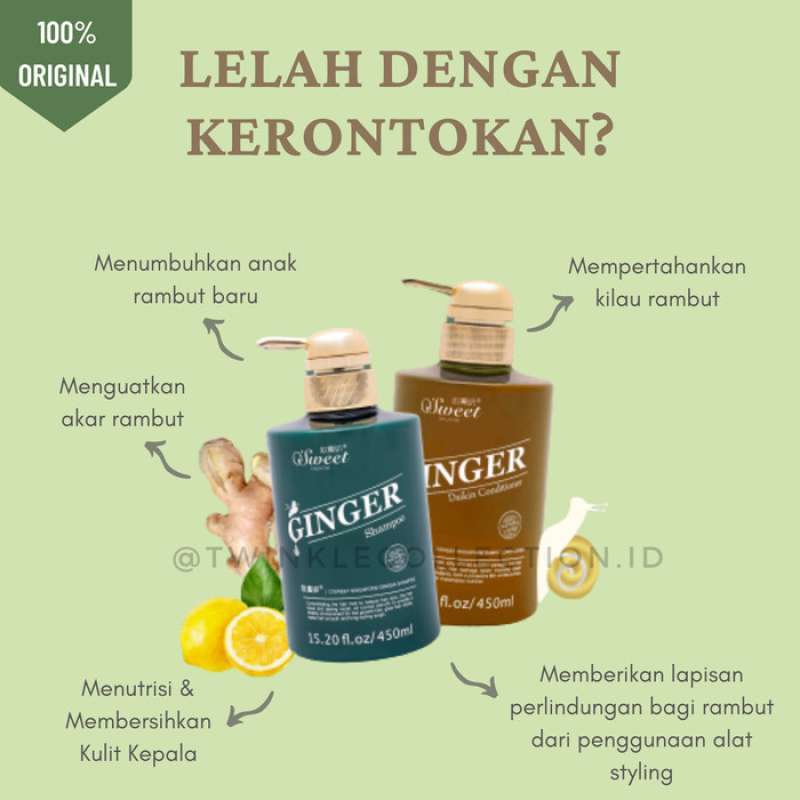 Jual O Sweet Singapore Ginger Series Package Shampoo & Conditioner ...
