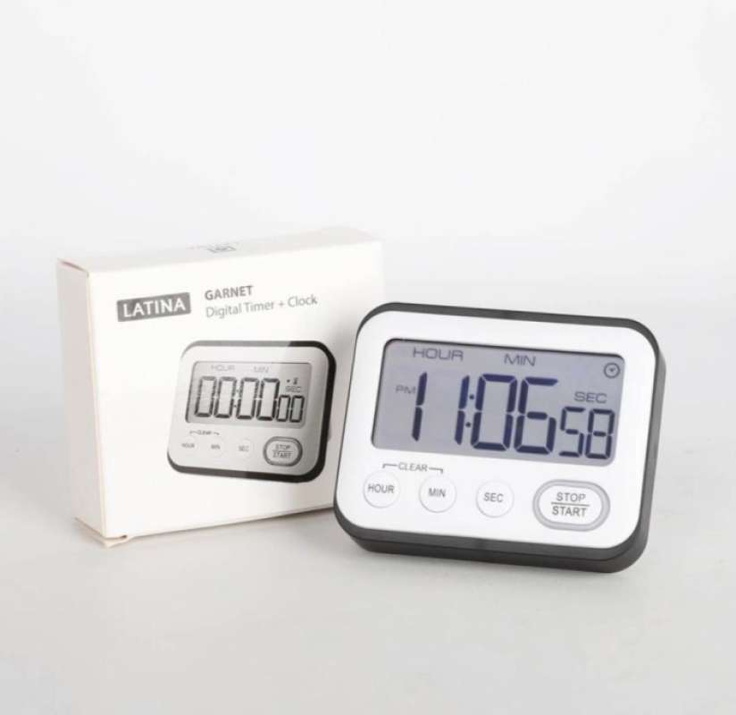 Promo Latina Garnet Digital Timer+ Alarm+ Clock Desktop Maknet 8cm Lcd ...