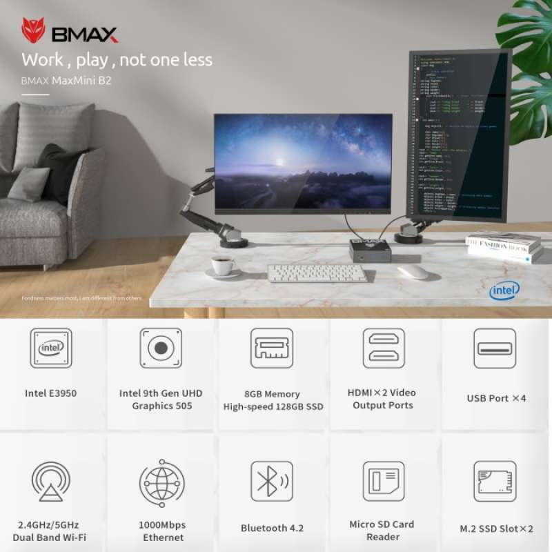 Mini Computer B2 Promo Mini Pc Bmax B2 8/128gb Ssd Intel Quadcore E3950 Wifi Windows 10 ...
