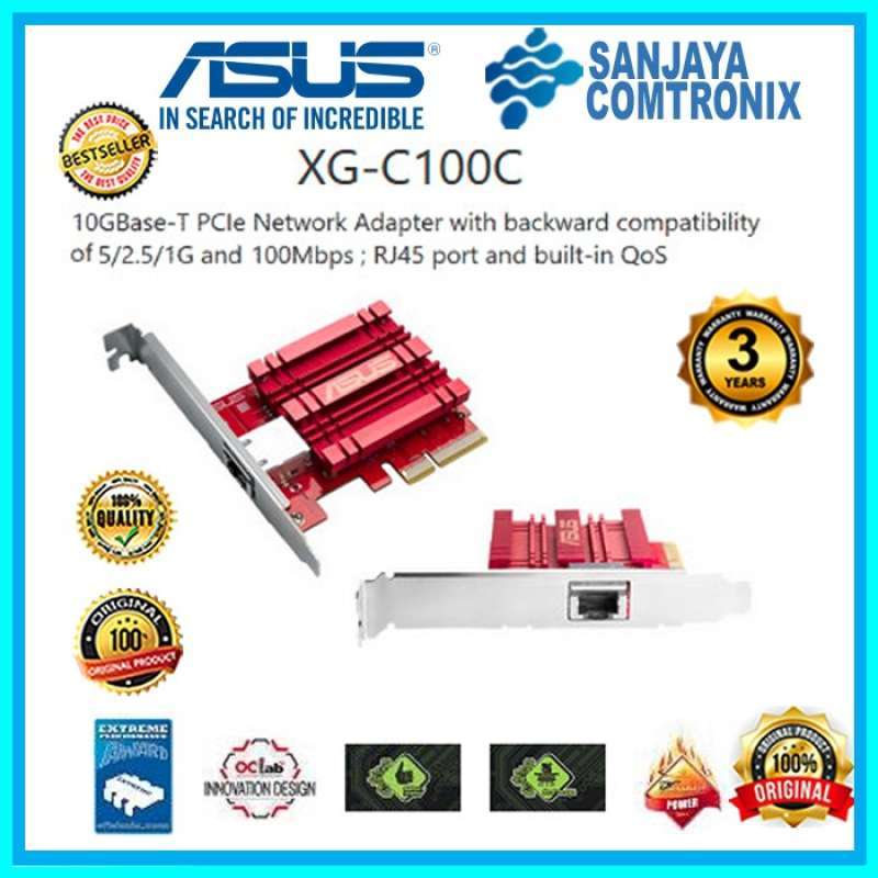 Promo Asus 10gbaset Pcie Network Adapter Pcie 10gb Card Xg