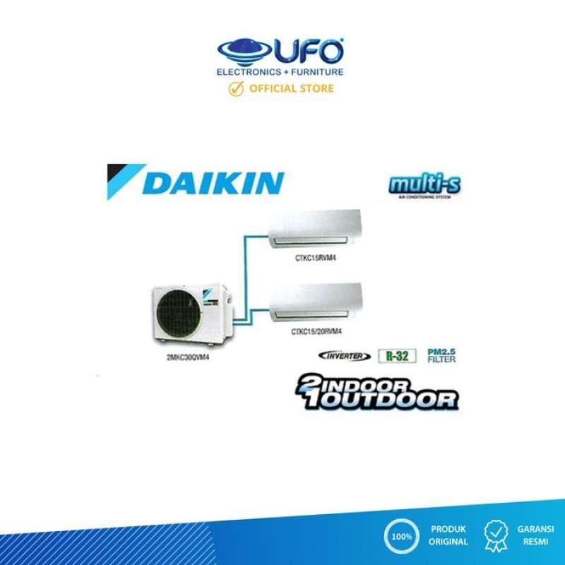 Jual DAIKIN MULTI S / 2MKC20QVM AIR CONDITIONER MULTI S 1/2PK+1/2PK di ...