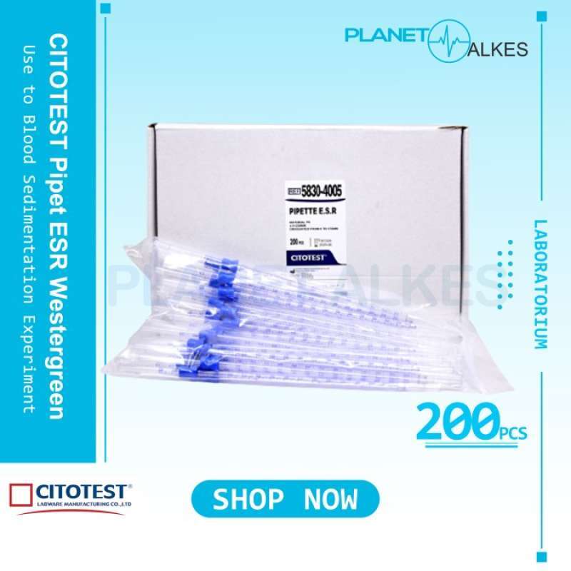 Promo Tabung Pipet ESR Pipette LED CITOTEST Pipette Westergreen ISI 200