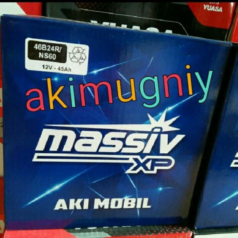 Promo aki mobil terios xenia katana starlet ns60 basah 12v 45ah 46b24r