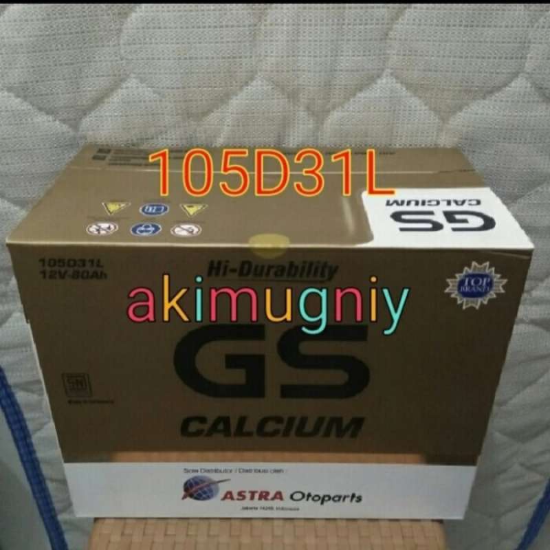 Promo aki gs calcium 105d31l 12v 80ah pajero dakar sport fortuner