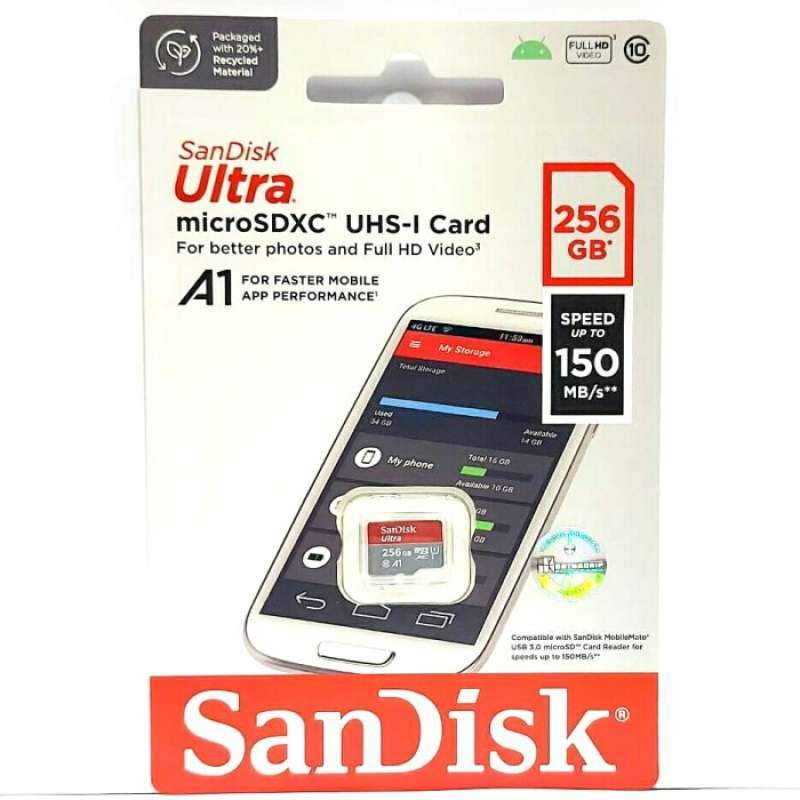 Promo MICRO SD 256 GB 95 MBPS A1 CLASS 10 / MICRO SD 256GB 95 MB/S ...