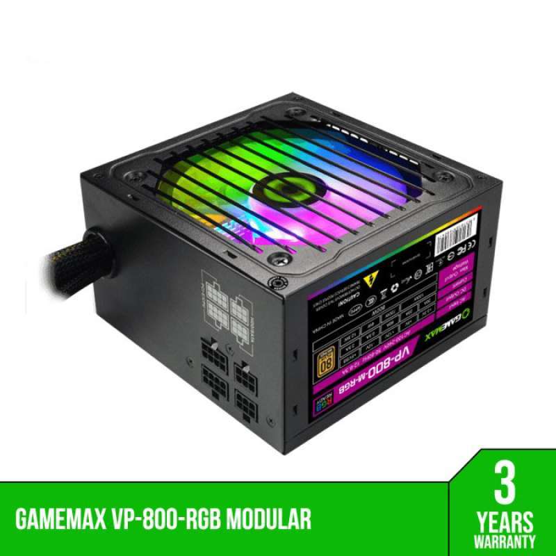 Jual Gamemax VP-800 RGB Modular Value Performance Gaming Power Supply ...
