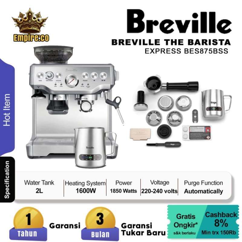 Promo Breville The Barista Express Bes875bss Coffee Machine Diskon 23