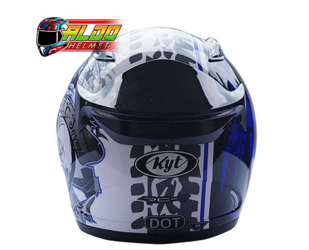 Promo Helm Kyt Full Face / Kyt Rc 7 #13 White Blue / Original Rc Seven ...