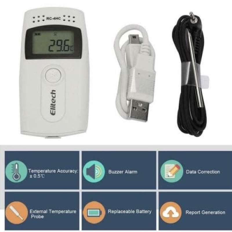 Promo Elitech Rc-4hc Data Logger Humidity Temperature Rc4-hc Rc4hc ...