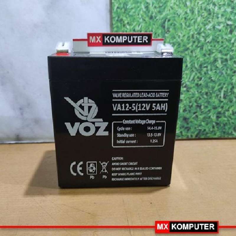 Jual Aki Baterai UPS Kering Merk VOZ Type VRLA TF12-5 12v5ah di Seller