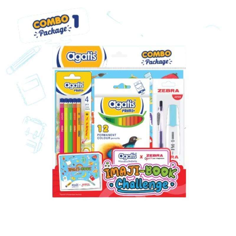 Jual Agatis - Paket Mewarnai & Menggambar Kombo 1 Imajiagatis X Zebra ...