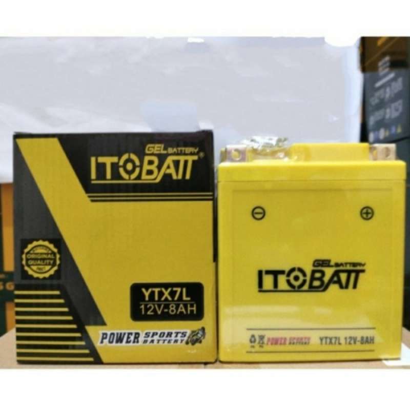 Promo Aki Motor Kering Gel Itobatt Asli YTX7L untuk Vespa LX 125 150