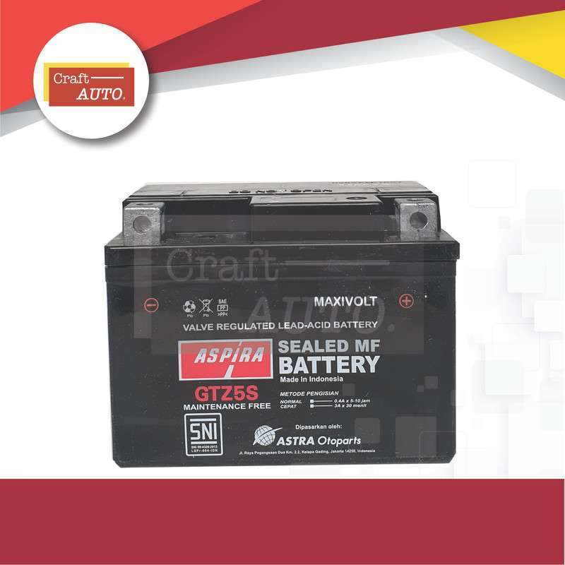 Jual Aki Motor Honda Xr 250 Aspira Gtz5s Di Seller Craft Auto - Craft