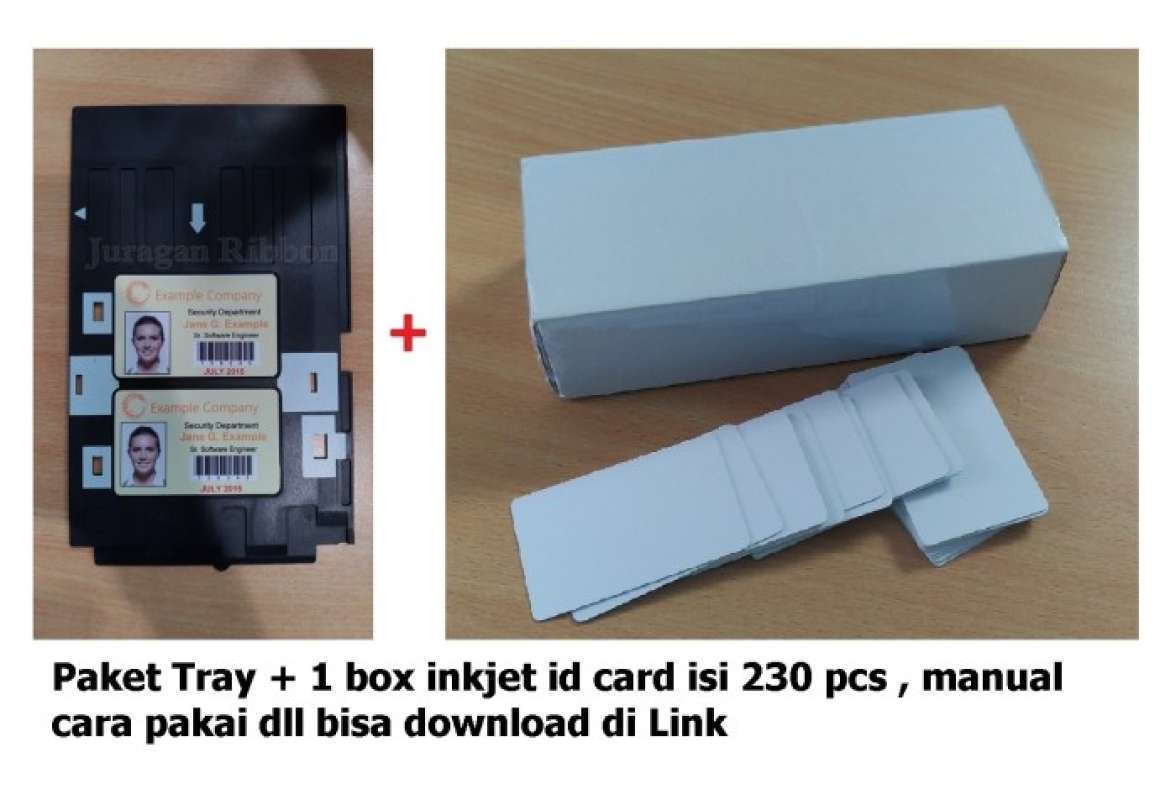 Promo Paket ID Card Tray Epson L850 + PVC inkjet ID Card 230 Pcs A9