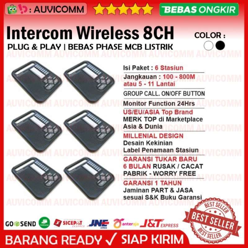 Promo Wireless Interkom 8ch Home & Office Maxtone Sk1208 6