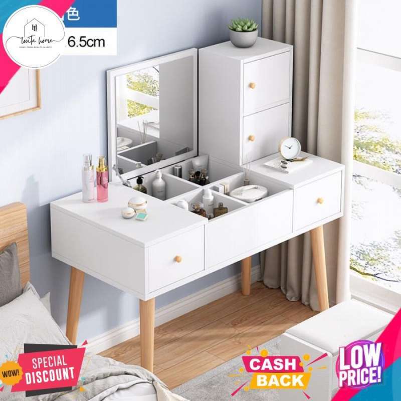 Jual Meja Rias Lipat Minimalis / Meja Belajar Serbaguna / Meja Rias ...