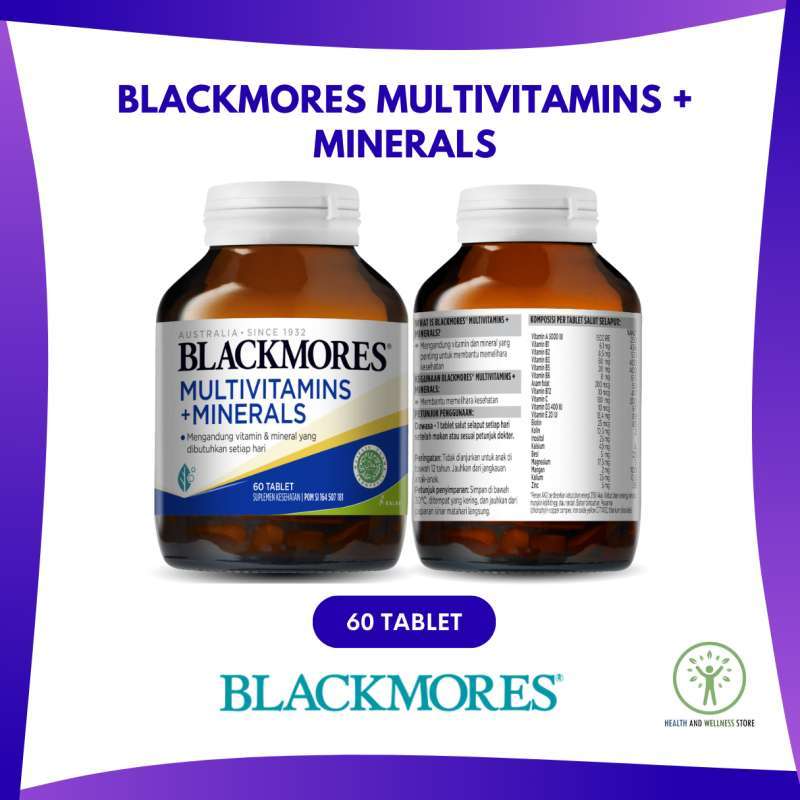 Jual Blackmores Multivitamins + Minerals 60 Tablet Multivitamins
