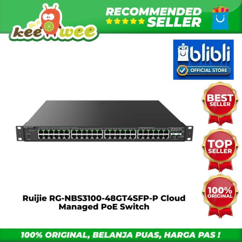 Jual Ruijie RG-NBS3100-48GT4SFP-P Cloud Managed PoE Switch di Seller ...