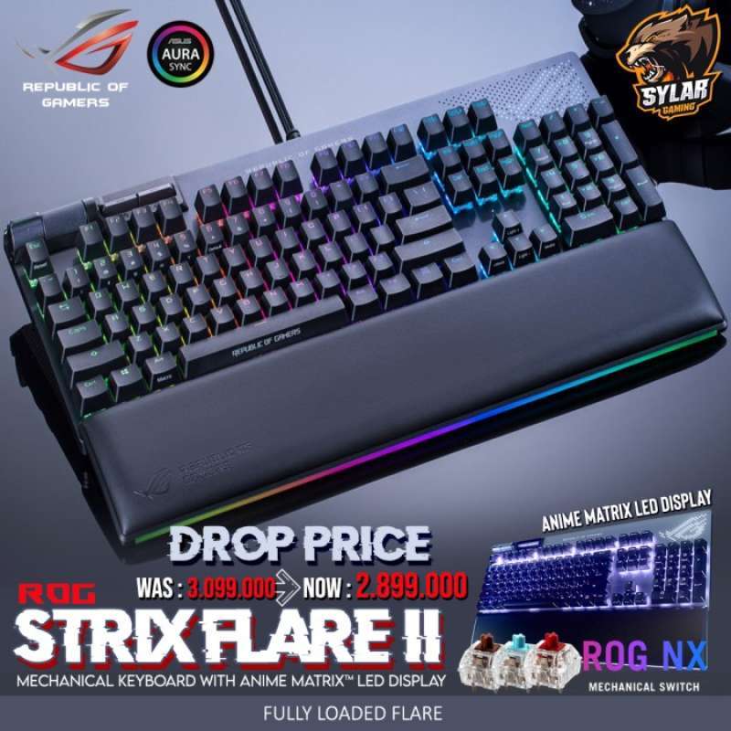 Promo Sale Asus Rog Strix Flare Ii Animate Led Display Mechanical