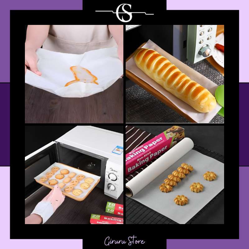Jual Baking Paper Kertas Minyak Baking Kertas Roti Alas Roti Silicone ...