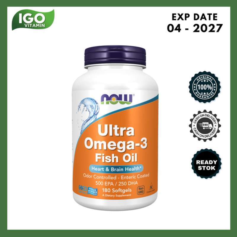 Promo Vitamin Now Ultra Omega 3 500 Epa 250 Dha 180 Kapsul Softgels ...