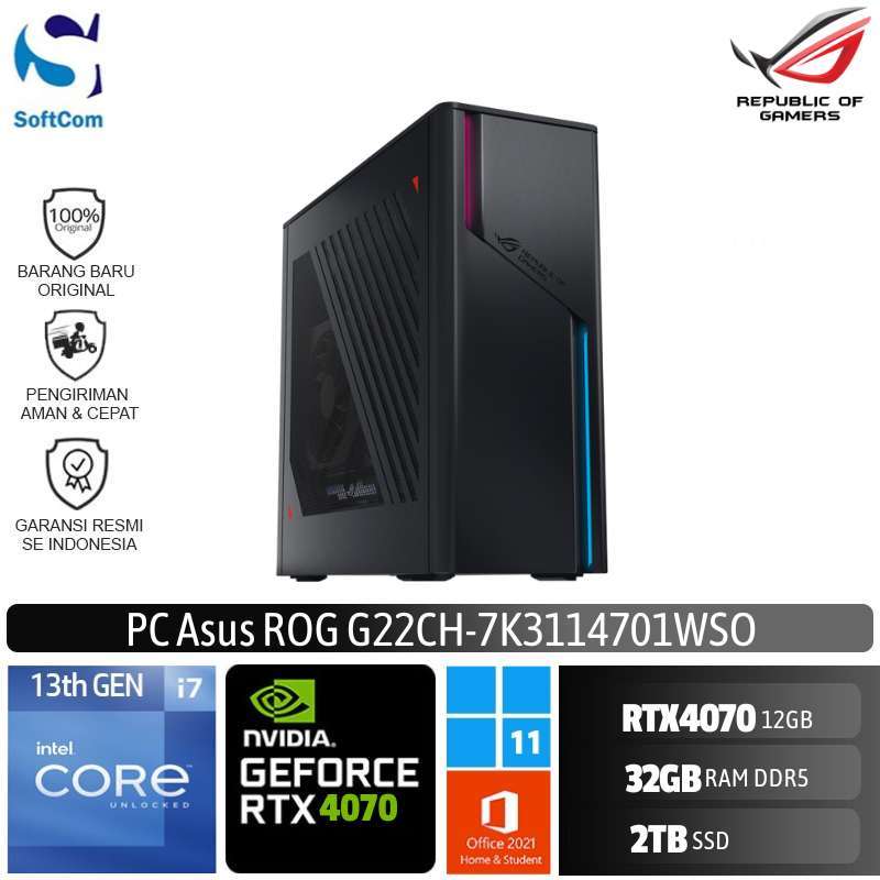 Promo Pc Asus Rog G22ch 7k3114701wso Pc Desktop [core I7 13700kf/32gb